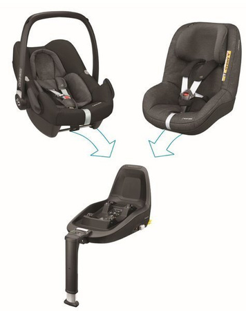 Maxi Cosi Rock Fotelik Samochodowy 0-13 kg + Maxi-Cosi Baza Family Fix2 Sparkling Blue