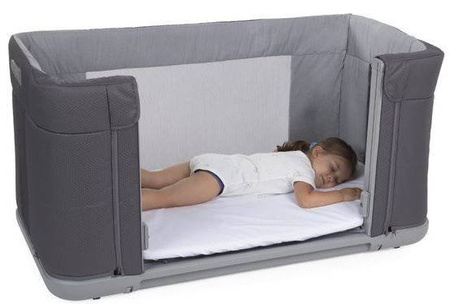 Chicco Next2Me Forever Łóżeczko Dostawne 3w1 do 22kg Moon Grey + Prześcieradło 2szt Pink Pois