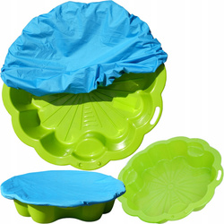 3Toysm, PIASKOWNICA Z PRZYKRYCIEM basenik Stokrotka WIELKA XXL ZESTAW 107cm ZIELONA 