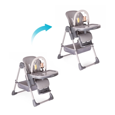 Kidnort Jordgubbe Krzesełko do Karmienia Szare