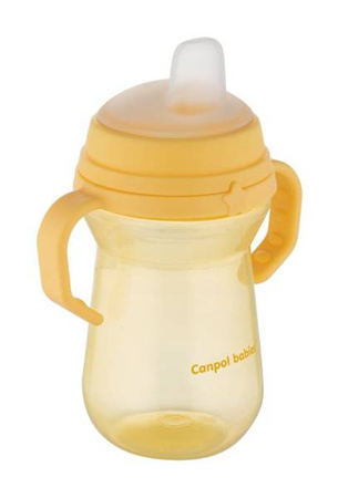 Canpol Babies FirstCup Kubek z Silikonowym Ustnikiem 250ml Żółty 56/615_yel