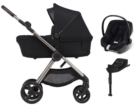Anex IQ Premium New Transfarmation Wózek Głęboko-Spacerowy Smoky + Cybex Aton B2 i-Size Fotelik Samochodowy 0-13kg + Baza One Volcano Black