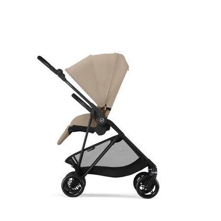 Cybex Melio Carbon Wózek Glęboko-Spacerowy Almond Beige + Cybex Cloud G I - Size Fotelik Samochodowy Almond Beige Plus 0-13kg + Adaptery