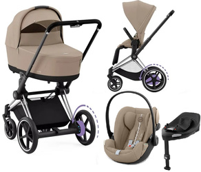 Cybex e-Priam 4.0 Wózek Głęboko-Spacerowy + Cybex Cloud G I - Size Fotelik Samochodowy + Baza