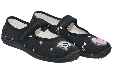 Zetpol Balerinki Kapcie Dziewczęce Julia Czarne Koty Rozmiar 33