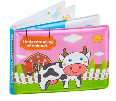 Bocioland Miękka Książeczka Edukacyjna z Piszczkiem Krówka BL010