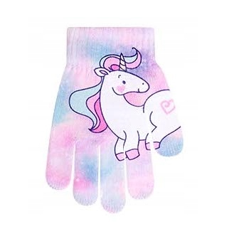 Yo! Rękawiczki Dziewczęce Z Jednorożcem Pięciopalczaste 16cm