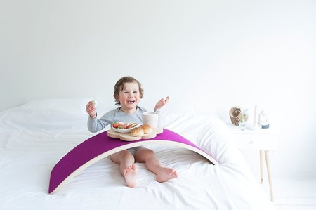 Wobbel Oryginal Deska Do Balansowania z Filcem Transparent Wild Rose