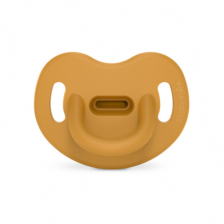 Suavinex SX Pro All Silicone Smoczek Silikonowy Anatomiczny 6-18m Colour Essence Musztardowy