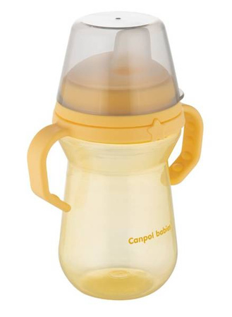 Canpol Babies FirstCup Kubek z Silikonowym Ustnikiem 250ml Żółty 56/615_yel