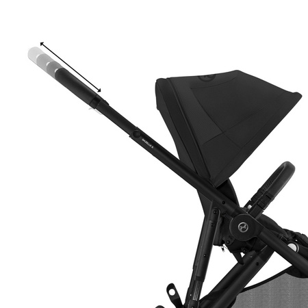 Cybex Gazelle S Wózek Spacerowy Bliźniaczy Rama Czarna Moon Black