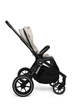 Muuvo Quick 4.0 Wózek Głęboko-Spacerowy Classic Black + Cybex Aton B2 i-Size Fotelik Samochodowy 0-13kg + Baza One Volcano Black