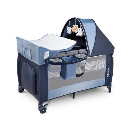 Lionelo Sven Plus Łóżeczko Turystyczne Navy Blue