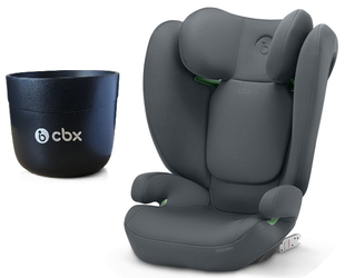Cybex Solution B I-Fix Fotelik Samochodowy 15 - 50 kg Steel Grey + Cybex Uchwyt na Kubek Black