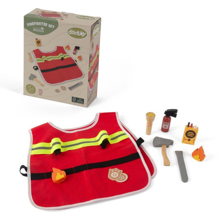 Dantoy Drewniany zestaw MAŁY STRAŻAK dla dzieci