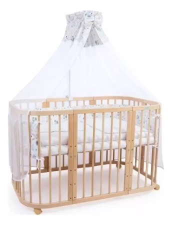 Waldin Wyposażenie do Łóżeczka 7w1 Sówki