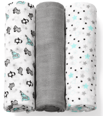 Babyono Naturalne pieluszki bambusowe 397/02 Szary