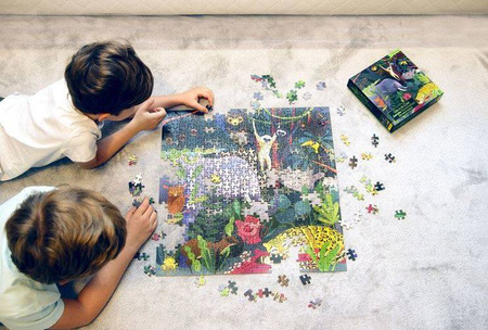 Mudpuppy Puzzle Rodzinne Świecące W Ciemności Dżungla 500 Elementów 8+