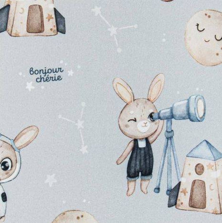 Bonjour Cherie Bambusowe Prześcieradło do Gondoli i Kosza Mojżesza 35x75cm Królik Astronom