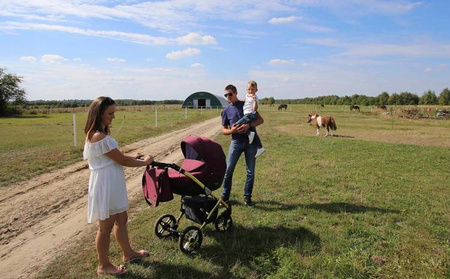 Kunert Mila Premium Wózek Głęboko-Spacerowy 2w1 Szary + Kreseczka Złota Rama Koła Żelowe