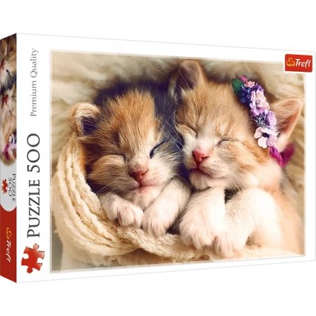 Trefl 500 ELEMENTÓW Śpiące kotki