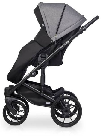 Riko Nuno Pro Wózek Głęboko-Spacerowy 2w1 z Miękką Gondolą Titanium