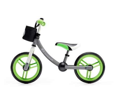 KinderKraft Rowerek Biegowy 2Way Next z Akcesoriami Green/Grey