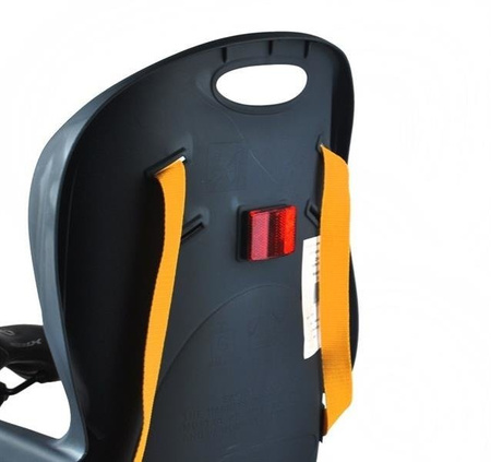 FOTELIK ROWEROWY ADVENTURER MOCOWANY NA BAGAŻNIK LUB RAMĘ 5-PUNKTOWE PASY DO 22 KG CZARNY Czarny