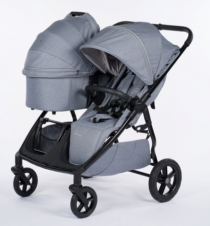 Mast M.Twin x Wózek Bliźniaczy Mast Swiss Design Koła Light Glacier Lake Stała Rączka