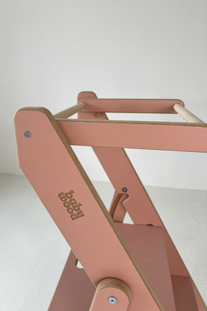 Baby Wood Kitchen Helper Składany Różowy