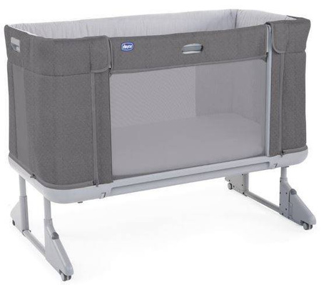 Chicco Next2Me Forever Łóżeczko Dostawne 3w1 do 22kg Moon Grey + Prześcieradło 2szt Pink Pois