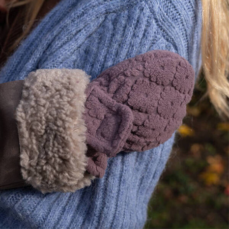 Lodger Fleece Polarowe Rękawiczki Niemowlęce 0-12 msc Wrzosowe Mauve