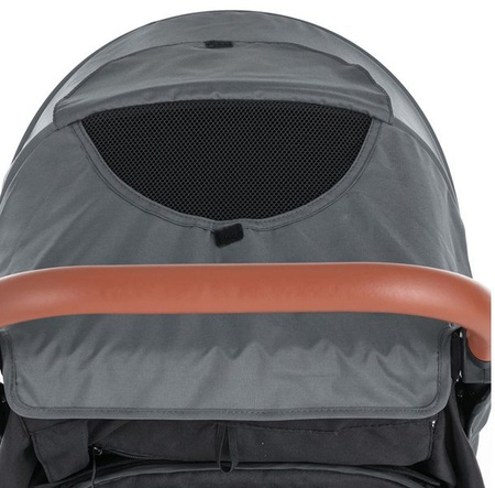 Petite&Mars Stelaż Street+ Oak + Budka i Nakładki Do Wózka Shadow Grey