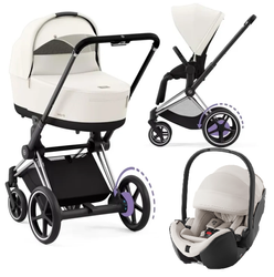 Cybex e-Priam 4.0 Wózek Głęboko-Spacerowy + Britax Romer Baby-Safe Pro Fotelik Samochodowy 0-13kg