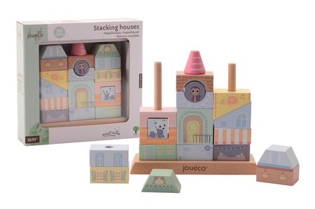 Joueco The Wildies Famil Drewniane klocki kamieniczka