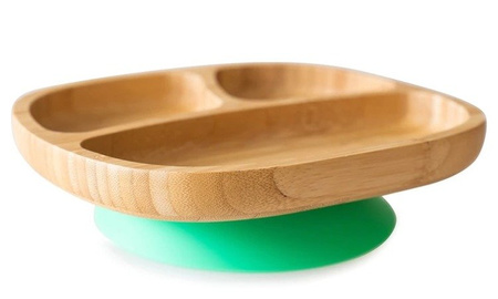 Eco Rascals Miseczka Trójdzielna Bambusowa z Przyssawką Zielony