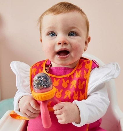 B.box Gryzak Silikonowy do Podawania Pokarmu Strawberry Shake