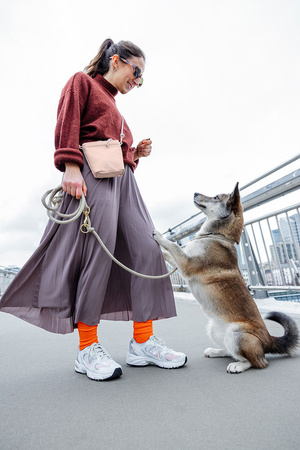 PALOPA Torebka saszetka na smakołyki dla psa Karl soft pink M