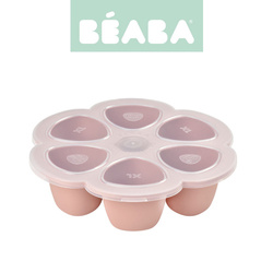Beaba Silikonowy pojemnik do mrożenia duży 6 x 150 ml Old pink