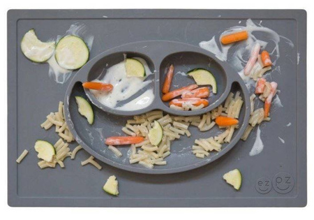 EZPZ Happy Mat Silikonowy Talerzyk z Podkładką 2w1 Szary