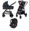 Cybex Cbx Leotie Lux Wózek Głęboko-Spacerowy + Aton Fotelik Samochodowy 0-13 kg Jeansy Blue