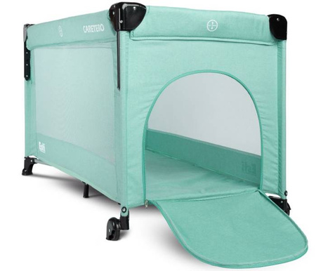 Caretero Esti Łóżeczko Turystyczne z Opuszczanym Bokiem Mint