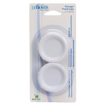 Dr. Brown's Zakrętki Na Czas Podróży Do Butelki Z Szeroką Szyjką 2-pak