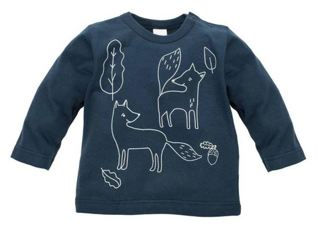 Bluzka Dziecięca Z Długim Rękawem Secret Forest 80 Granatowa