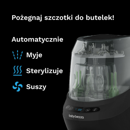 Baby Brezza Bottle Washer Pro Urządzenie Myje, Suszy i Sterylizuje Black