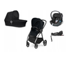 Cybex GB Maris 2 wózek głęboko-spacerowy + fotelik + baza 4w1 Satin Black