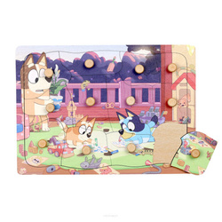 Micki Bluey Drewniana Układanka Puzzle z Uchwytami 12 elem