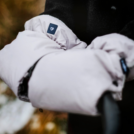 Zaffiro Mufka do Wózka Dwuczęściowa Beżowa Wełna Premium + Melanż Grafitowy