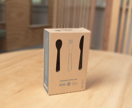 Dantoy TINY BIObased Sztućce dla dzieci 2set Nude/ Mocca