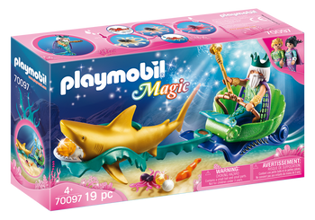 Playmobil 70097 Król mórz w powozie z rekinem